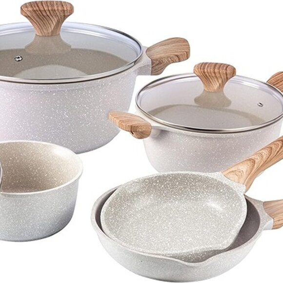 NEW Non-Stick Cast Aluminum Cookware Set - Durable Kitchen Cookware - Picture 2 of 8